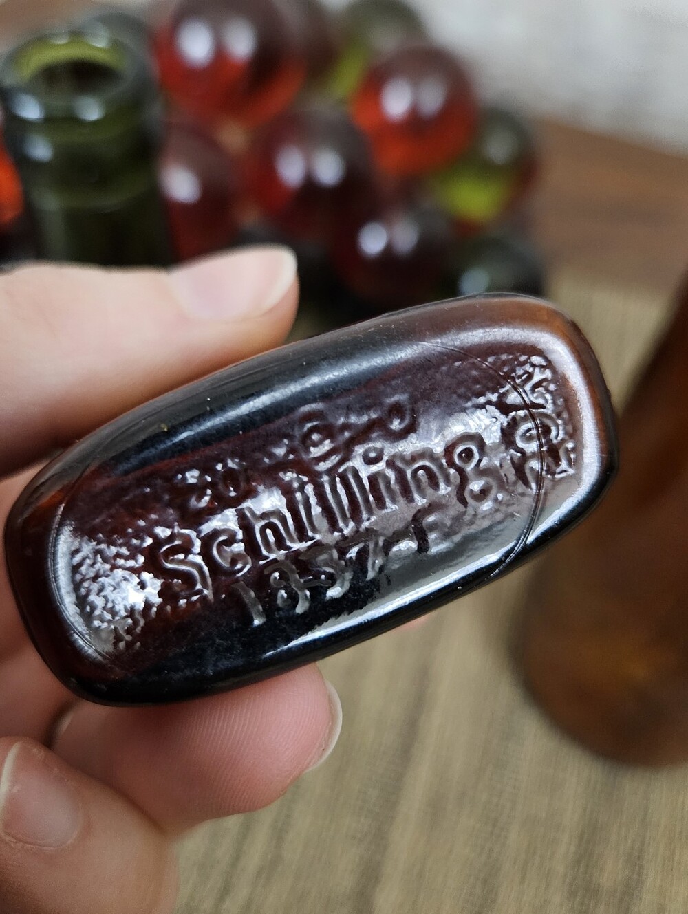 Vintage Glass Bottles Schilling McCormick Purex Vintage Amber Found Objects - Picture 6 of 10